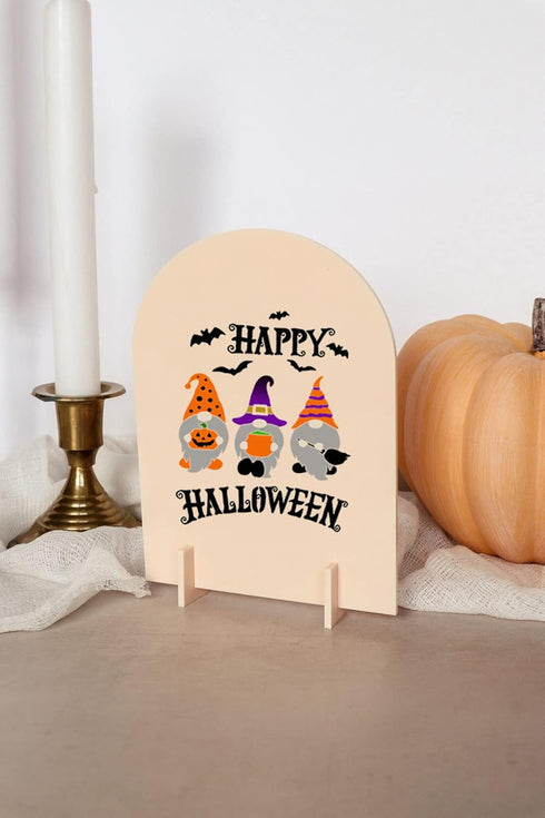 Happy Halloween Stencils for Painting Silk Screen Stencils Chalk Mesh Stencils Reusable Adhesive Stencils Gnome Pattern Stencil for Crafts, DIY Wo...