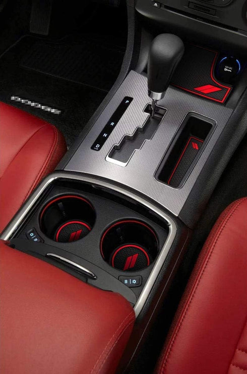 Auovo Anti-Dust Mats and Trims for Charger Accessories 2015-2023 6PCS Car Cup Holder Coasters Insert Center Console and 3 PCS Aluminum Alloy Air C...