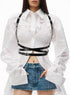 Punk Black Leather Chest Harness Belt for Women Gothic Body Adjustable Waist Belts Dresses Party Accessories...