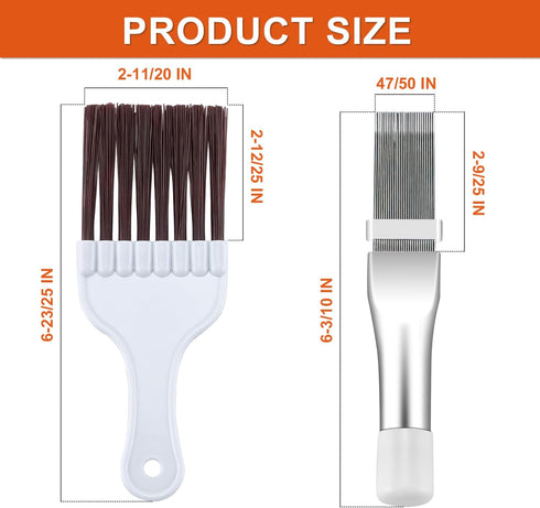 Cenipar 2PCS Air Conditioner Condenser Fin Comb Set Include Metal Radiator Fin Comb Compatible and Condenser Fin Comb Brush with Air Conditioner H...