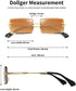 Dollger Rimless Rectangle Sunglasses for Women Fashion Frameless Square Glasses for Men Ultralight UV400 Eyewear Unisex...