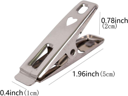 Towel Clips 40 Pack Metal Clothes Pins,Stainless Steel Clothespin Clips for Drying Socks,Hanging Clips,Heavy Duty Clothes Pin,Metal Clips for Craf...