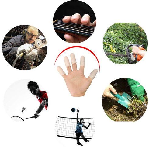 Gel Finger Cots, Finger Protector Support(14 PCS) NEW MATERIAL Finger Sleeves Great for Trigger Finger, Hand Eczema, Finger Cracking, Finger Arthr...