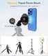 Magnetic Tripod Phone Mount Adapter with 1/4"-20 Hole, Adjustable Phone Holder for Tripod, Selfie Stick, Ring Light, Compatible with Magsafe iPhon...