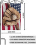 AOYEGO Baseball Small Garden Flag Vertical Double Sided 12.5 x 18 Inch Bat and Glove on an American Flag Farmhouse Burlap Yard Outdoor Decor...
