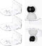 JUXYES Pack of 3 Small Security Camera Wall Mounting Bracket, Acrylic Surveillance Camera Holder Wall Self Adhesive Shelf, Universal Wall Ceiling ...