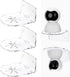 JUXYES Pack of 3 Small Security Camera Wall Mounting Bracket, Acrylic Surveillance Camera Holder Wall Self Adhesive Shelf, Universal Wall Ceiling ...