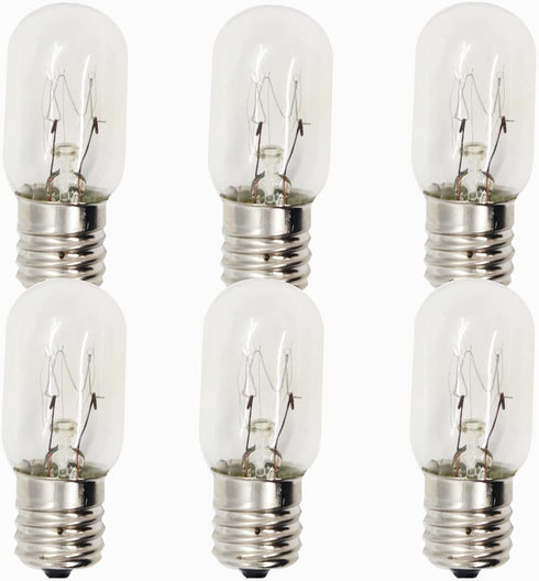 Upgraded 10692 Microwave Bulb 110-130V Wide Voltage T7 E17 25W Compatible with GE Appliance Bulb Excellent Quality-1 Year QA (6pack)...