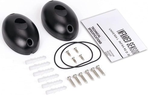 Safety Infrared Sensor, Automatic Single Beam Counterpart 12/24v, Waterproof Detector Alarm,1Pair Half Egg 20m, for Home Gate Door Window Security...