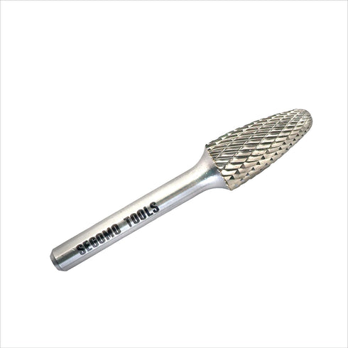 Segomo Tools SF-5, 1/4 Inch Shank, 1 Inch Cutting Length Double Cut Rotary Tungsten Carbide Burr For Grinding, Metal Deburring, Carving, Drilling,...