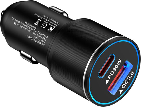 iPhone 15 Car Charger Fast Charging USB C Cigarette Lighter Adapter Type C Android Phone Car Plug Adapter for iPhone 15 Pro Max/14/13/12,Samsung G...