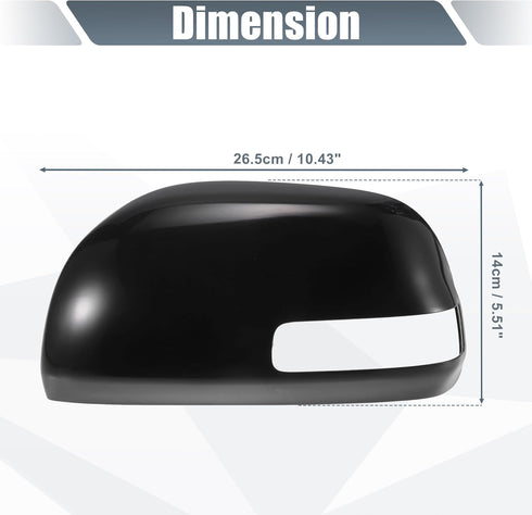 X AUTOHAUX Car Rear View Left Driver Side Mirror Cover Cap Replacement Black for Toyota RAV4 2009-2013 Fits W/Turn Signal Models Mirror Guard Cove...