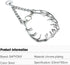 DogsStainless Steel Collar for Training Collar Tough and Durable efficient Training Adjustable and Removable Link Buckle with Comfortable Rubber t...