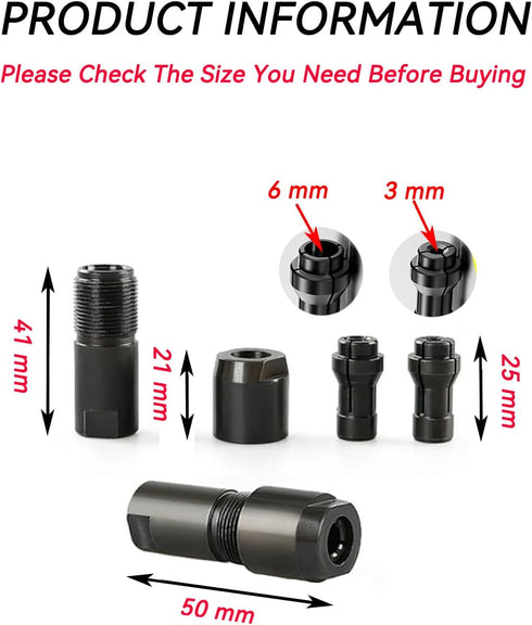 Angle Grinder Adapter, 3/6mm Angle Grinder Modified Adapter To Straight Grinder Chuck for 100-type Angle Grinder M10 Thread Grinding, Polishing Cu...