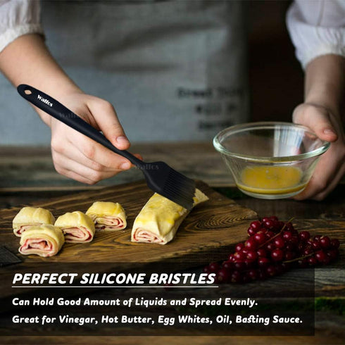 Walfos Silicone Basting Pastry Brush, Heat Resistant Pastry Brush, Perfect for Oil Butter BBQ Grill Baking Kitchen Cooking, Strong Steel Core and ...