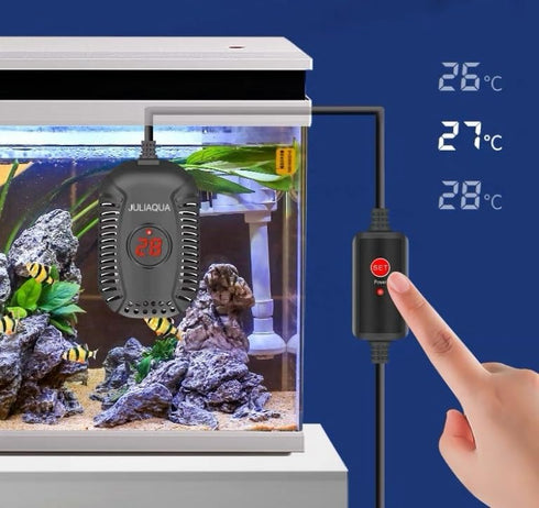 Aquarium Heater with Temperature Display, Adjust Aquarium Heater, Heating Rod for Fish, Heater for Turtle 25W/50W/100W/150W...