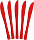 Exquisite Heavy Duty Red Plastic Knife, 50 Pcs - BPA Free Disposable Cutlery for Parties, Picnics & More...