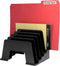 Kantek Black Incline File Sorter, 5 Section Desk Collator, 8" x 5.75" x 6", Heavy Duty, Office Organizer, Desk Accessory...