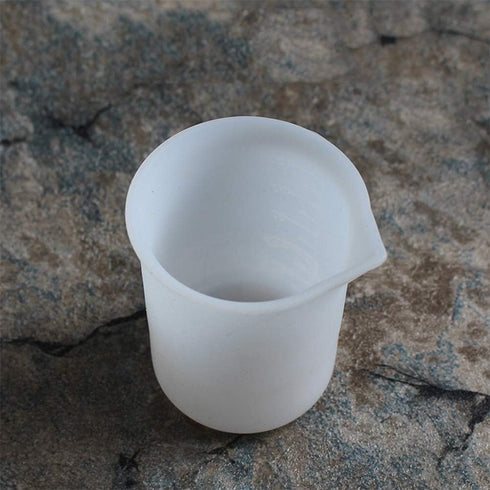 SUPVOX 2pcs Graduated Measuring Cups Transparent Silicone Lab Liquid Container 100ML...