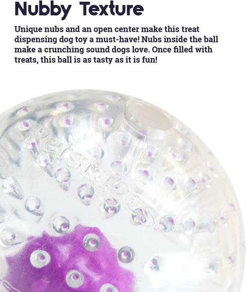 Petstages Nubbiez Treat and Squeak Ball Dog Toy...