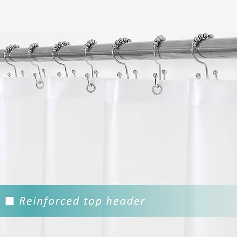Mrs Awesome Long Shower Curtain Liner with 6 Magnets 72 x 78 inch, PEVA 8G Thick & Heavy Duty Plastic Shower Curtain for Bathroom, Waterproof,72x7...