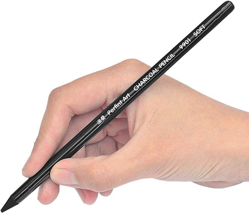 10pcs Woodless Pencil Set - Black Charcoal Pencil 7.2mm for Drawing, Writing, Shading, Coloring, Soft Pencil No Wood, Gift for Artist, Hobbyist,Be...