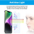 2 Pack Anti-Blue Light Screen Protector for iPhone 14/13/13 Pro (6.1 Inch), Blue-light Blocking 9H Tempered Glass Protective Film, Block Blue Ray ...