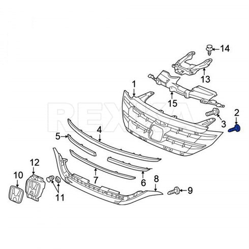 Rexka 20pcs Bumper Moulding Clip for Honda 91578-T0A-003 CR-V 2012-...