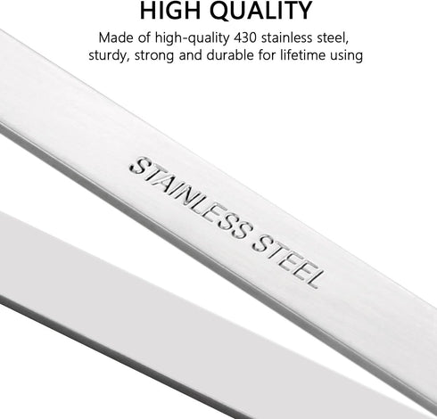 2 Pieces Fish Bone Tweezers, Stainless Steel Flat and Slant Tweezers Pliers Remover Tool (4.6")...