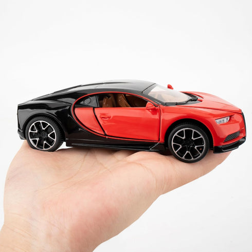 1/32 scale Alloy Toy Car, Bugatti Chiron Model Car, Toy Car with Pull Back Function, Toy Model with Sound and Bright Lights, Toy Car for 3-8 Years...
