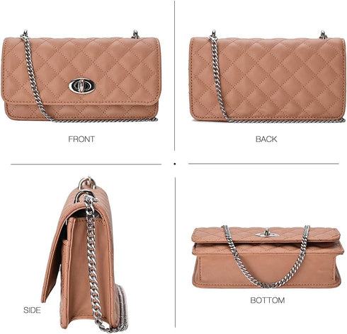 GM LIKKIE Clutch Purse for Women, Evening Envelope Quilted Wallet Bag, Crossbody Foldover Pearl Wedding Shoulder Handbag...