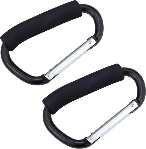 JIALEEY Grocery Bag Shopping Bag Holder Handle Carrier Tool Multi Purpose Snap Hook Stroller Hook Set Organizer Accessories with Soft Foam Grip fo...