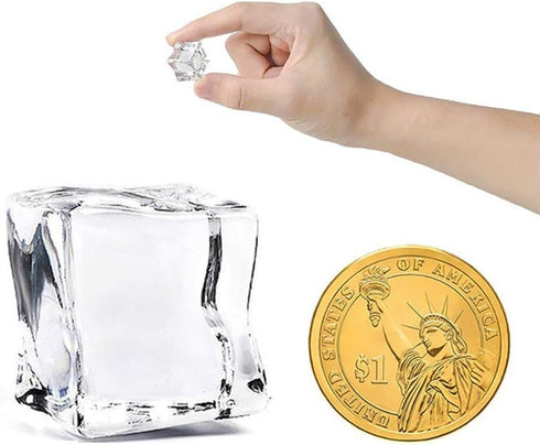 50 Pcs 20mm Clear Fake Ice Acrylic Decorative Ice Cubes Display for Home Decoration Wedding Centerpiece Vase Fillers,Photography Props&Kitchen Dec...