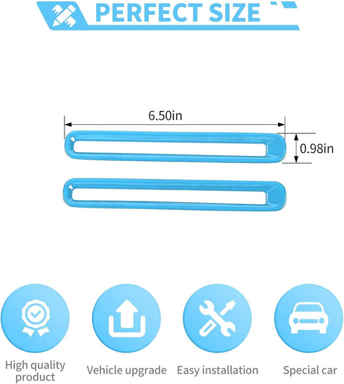 Door Air Conditioner Vent Panel Trim Cover Interior Accessories Compatible with Dodge Charger 2011-2023,Light blue......
