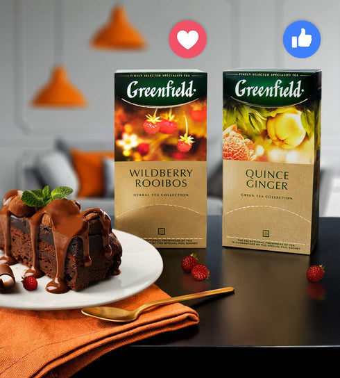 Greenfield Wildberry Rooibos Herbal Tea Fruit & Herbal Collection 25 Teabags The Execptional Freshness Of Tea Is Guranteed By The Special Foil Sac...