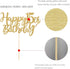 Gold Glitter Happy 15th birthday cake topper, Gold 15 years old birthday party decorations, girl or boy birthday cake toppers...