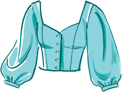 McCall's M8181A5 Misses Prairie Puff Sleeve Peasant Top Sewing Patterns Kit, Design Code M8181, Sizes 6-14...