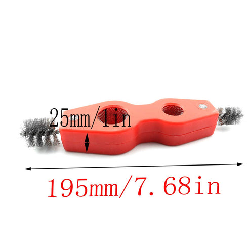 LQ Industrial Copper Pipe Cleaner 4 in 1 Copper Tubing Brush Battery Post Cleaning Brush Tool Red...