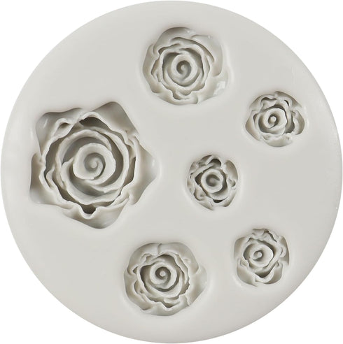 Rose Silicone Candy Mold Mini Flower Fondant Chocolate Molds for Cake Decorating Cupcake Topper Candy Chocolate Polymer Clay Gum Paste...