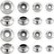 SUNNYCLUE 1 Box 48Pcs Stainless Steel Slider Beads 4 Sizes Stoppers Beads with Rubber O Rings Inside Rondelle Beads Stoppers Round Silicone Spacer...