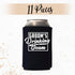 Veracco Groom's Drinking Team Can Coolie Holder Bachelor Party Wedding Favors Gift For Groomsmen Proposal (12, Wht Groom, Blk DT)...
