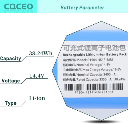 Replacement Battery for ILIFE V3s Pro V5s Pro V50 V8s X750 Vacuum Cleaner 14.4V/3400mah...