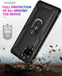 Androgate Cellular Phone Case for Samsung Galaxy A42 5G, Heavy Duty Protection with Metal Ring Holder Kickstand, Black...