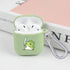 MAYCARI Cute Frog Case for AirPods 2&1 with Keychain,?Green? Animals Design Protective Soft TPU Cover Compatible with Apple AirPods Charging Case ...