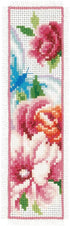 Vervaco Cross Stitch Bookmark Kit Flowers and Butterflies (Set of 2) 2.4" x 8"...