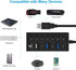 USB Hub 3.0 Network Hubs 7-Port USB 3.0 Hub with Smart Charging Port and Individual On/Off Power Switches for Windows 10/8 / Vista/XP and Mac OS X...