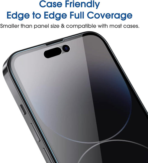 amFilm OneTouch Compatible with iPhone 14 Pro Max (6.7") 2022 Privacy Tempered Glass Screen Protector - with Easy Installation Kit, Full Coverage ...