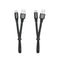 Short Micro USB Fast Charging Cable 0.9in, Flat Cord USB A to Micro USB Charging and Data Sync Cable, Portable Buckle Design,for Power Bank, Phone...