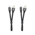 Short Micro USB Fast Charging Cable 0.9in, Flat Cord USB A to Micro USB Charging and Data Sync Cable, Portable Buckle Design,for Power Bank, Phone...