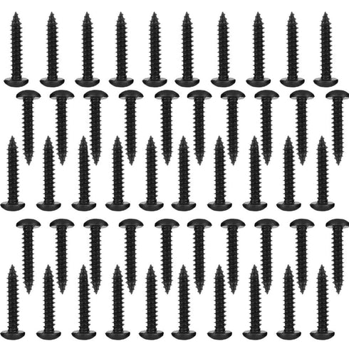 M5*35mm Black Self Tapping Screws, Phillips Pan Head Zinc Plating 304 Stainless Steel Screws, Fasteners Bolts for Plastic Wood Furniture and Drywa...